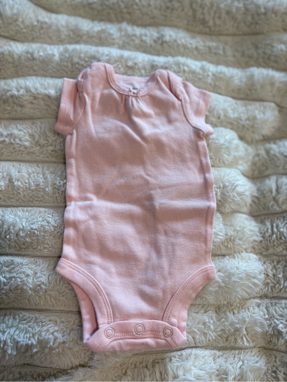 7/$30 Carters Pink Baby Girls' Short Sleeve One-Piece Bodysuit